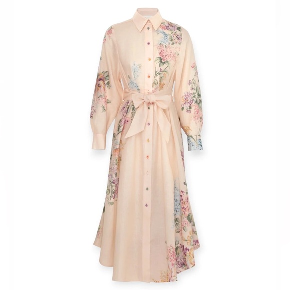 Zimmermann Dresses & Skirts - Zimmermann HALLIDAY TUCKED SHIRT DRESS, size 2, NWT, 100% linen